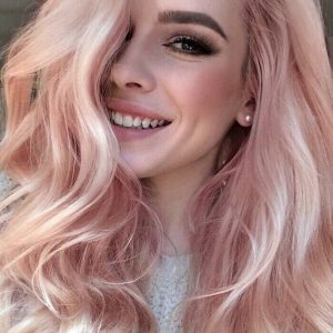 Blonde with deals pink highlights